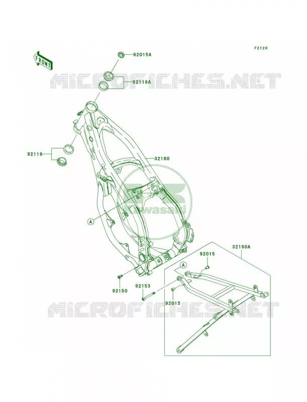 Frame Kawasaki MOTOS 125 2003 KX125  KX125-M1