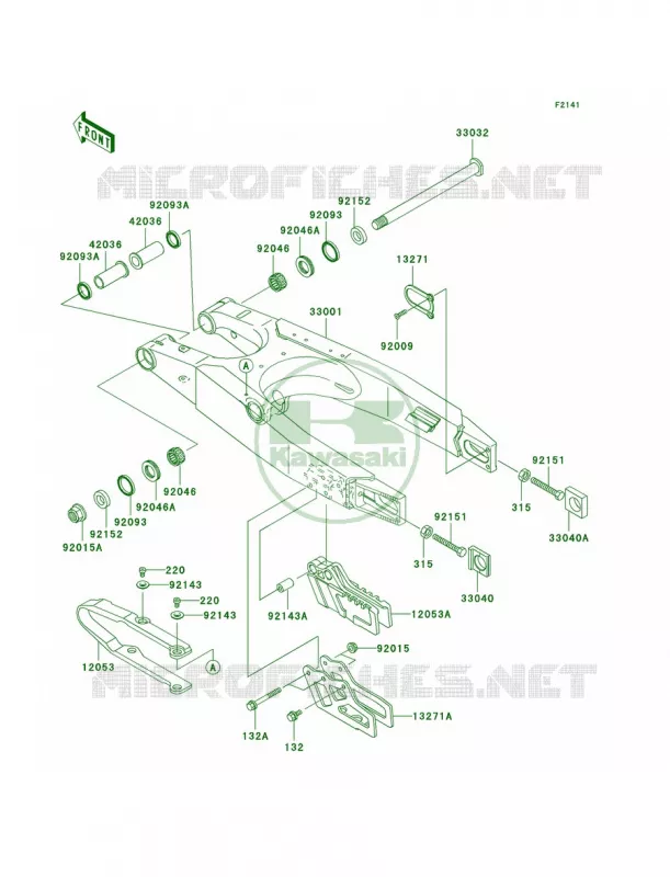 Swingarm Kawasaki MOTOS 250 2003 KX250  KX250-M1