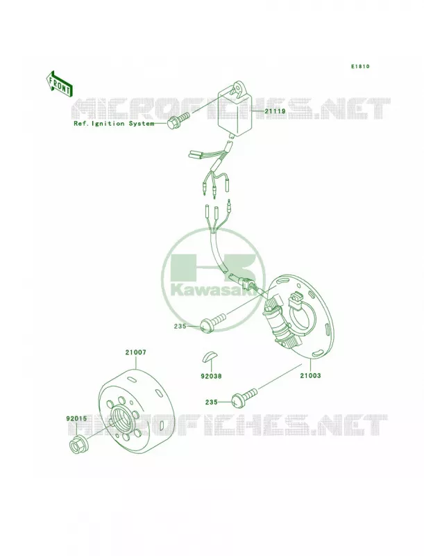 Generator Kawasaki MOTOS 500 2003 KX500  KX500-E15