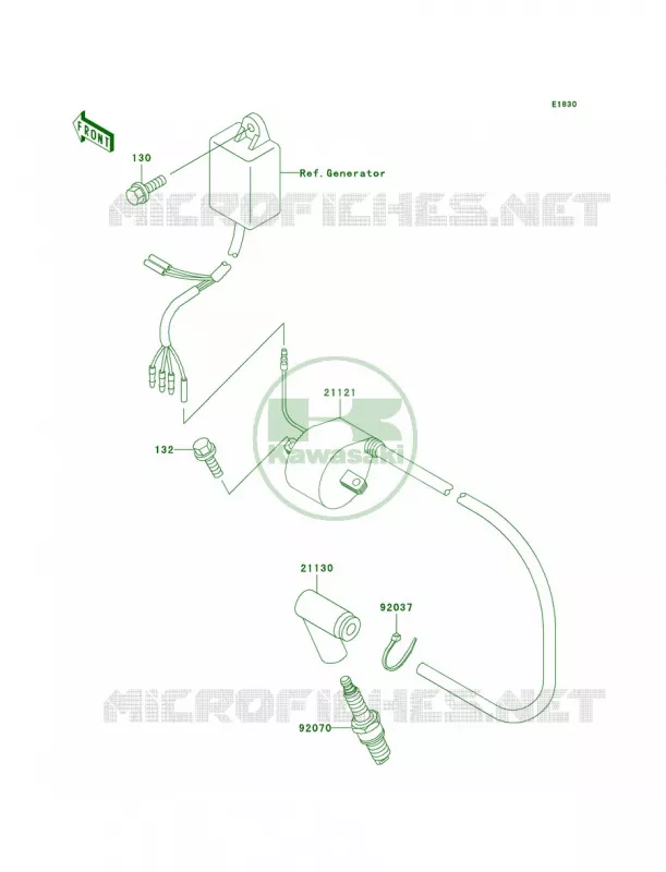 Ignition System Kawasaki MOTOS 500 2003 KX500  KX500-E15