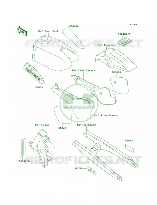 LabelsKX60-B16 Kawasaki MOTOS 60 2003 KX60  KX60-B19