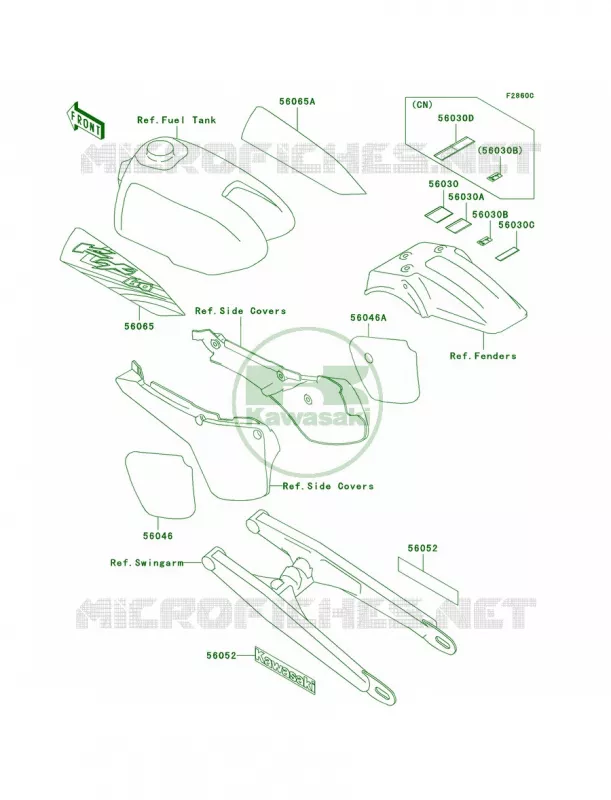 LabelsKX60-B18 Kawasaki MOTOS 60 2003 KX60  KX60-B19