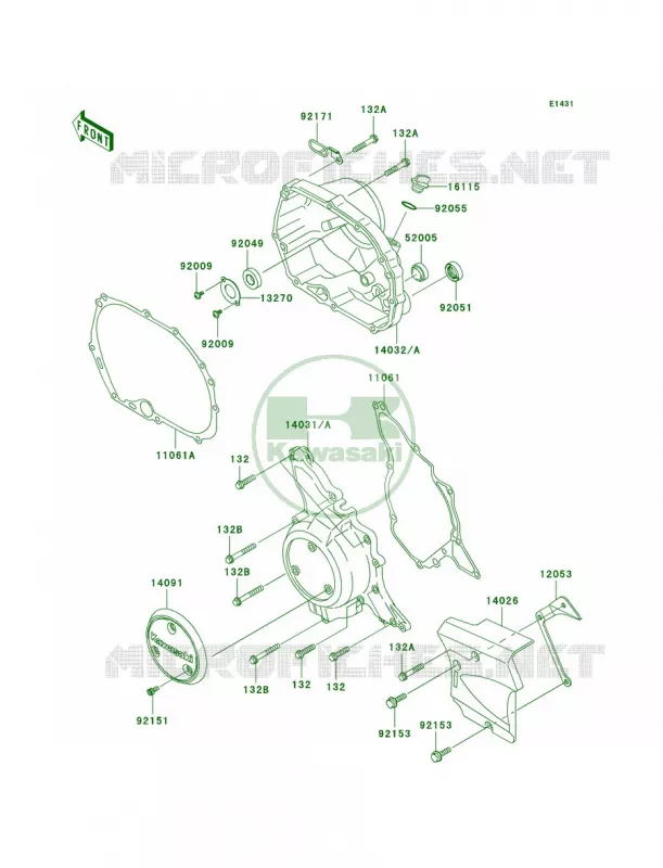 Engine Covers Kawasaki MOTOS 110 2009 KLX110  KLX110A9F
