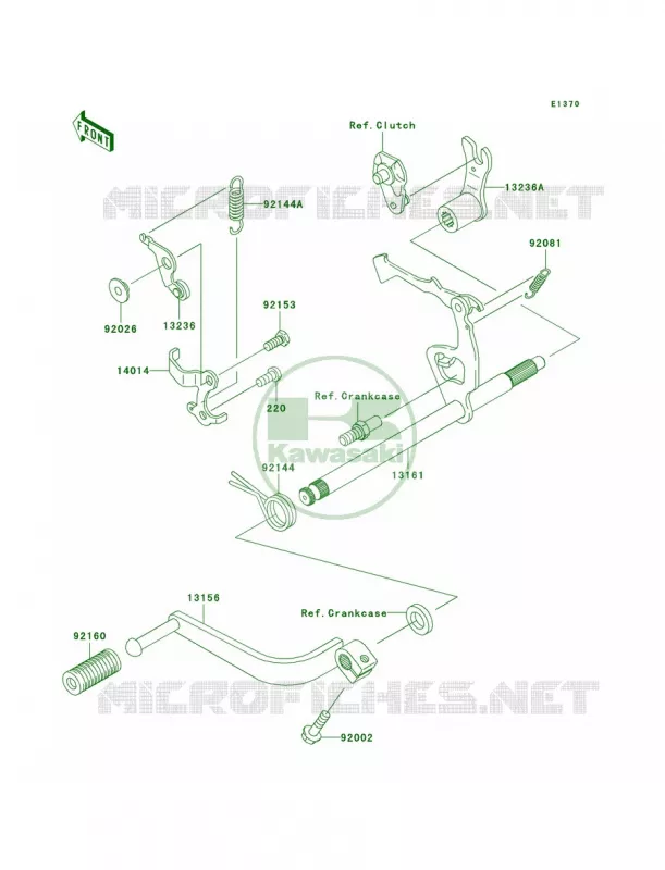Gear Change Mechanism Kawasaki MOTOS 110 2009 KLX110  KLX110A9F