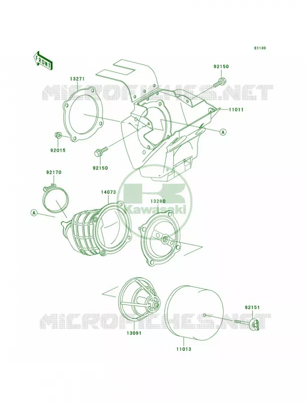 Air Cleaner Kawasaki MOTOS 65 2003 KX65  KX65-A4