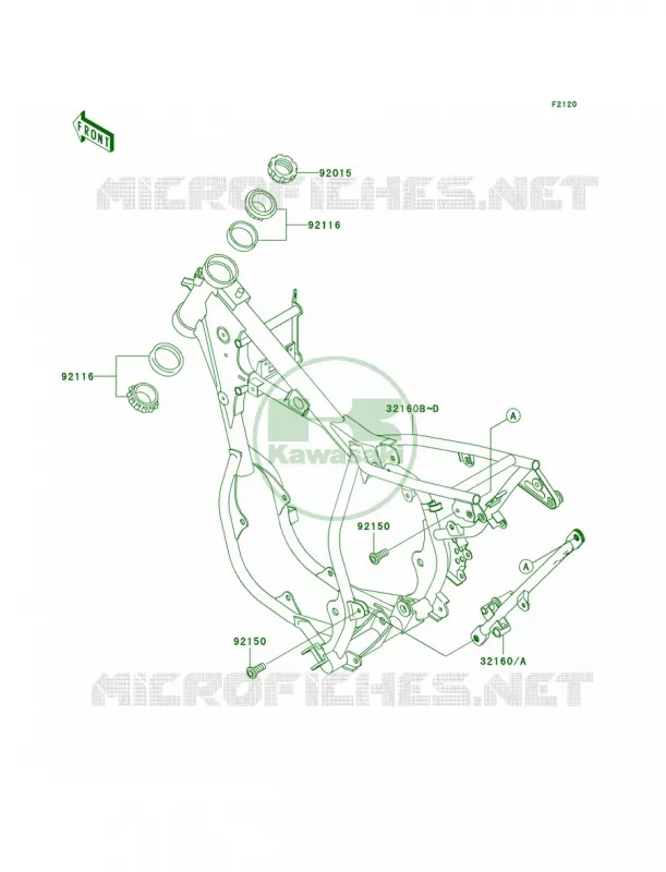 Frame Kawasaki MOTOS 65 2003 KX65  KX65-A4