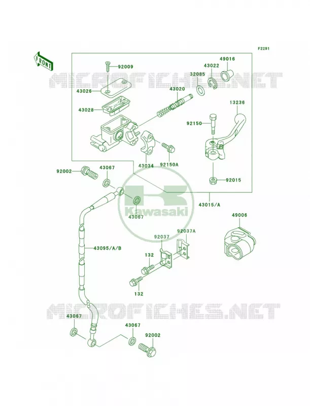 Front Master Cylinder Kawasaki MOTOS 65 2003 KX65  KX65-A4