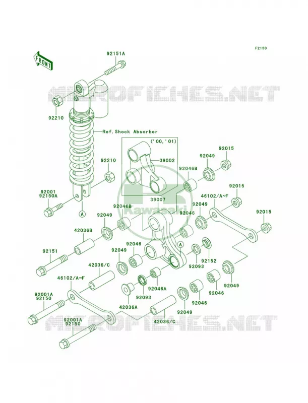 Rear Suspension Kawasaki MOTOS 65 2003 KX65  KX65-A4