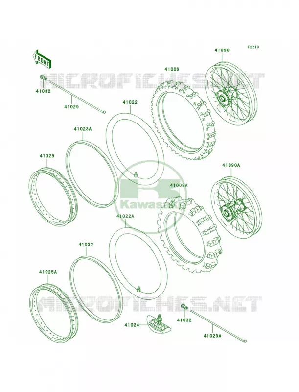 WheelsTires Kawasaki MOTOS 65 2003 KX65  KX65-A4