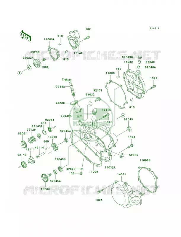 Engine CoversA3 Kawasaki MOTOS 85 2003 KX85  KX85-A3