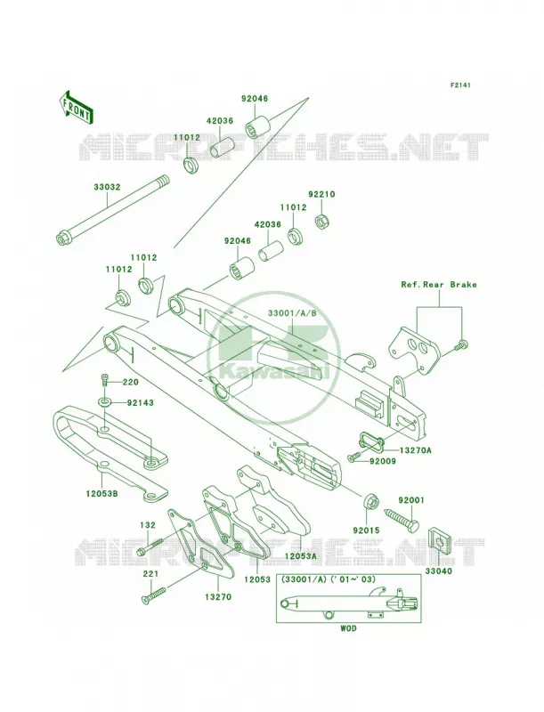 Swingarm Kawasaki MOTOS 100 2002 KX100  KX100-D2