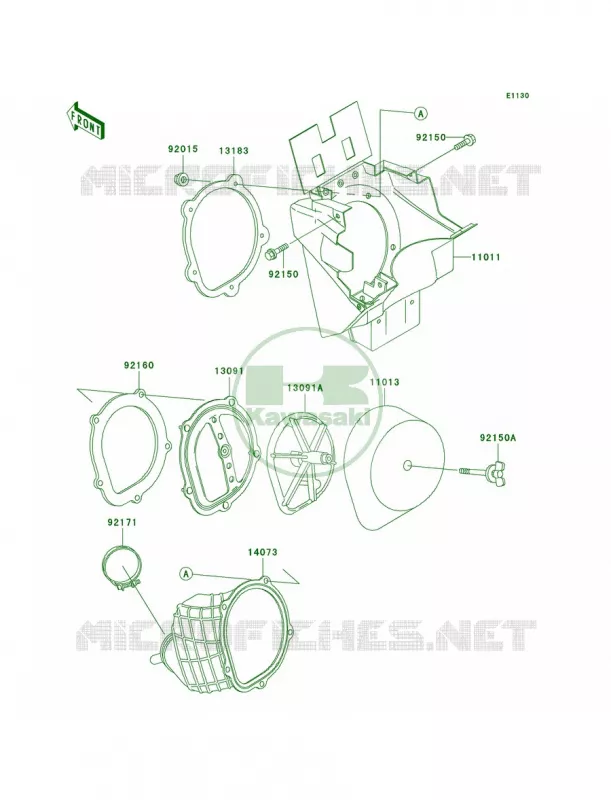 Air Cleaner Kawasaki MOTOS 250 2002 KX250  KX250-L4