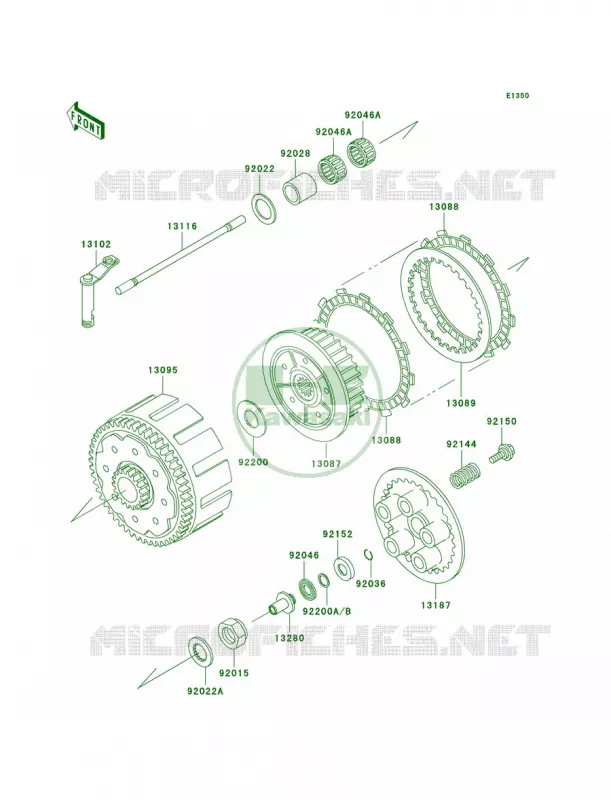 Clutch Kawasaki MOTOS 250 2002 KX250  KX250-L4