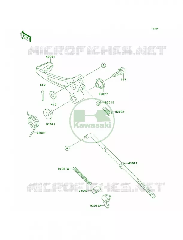 Brake Pedal Kawasaki MOTOS 60 2002 KX60  KX60-B18