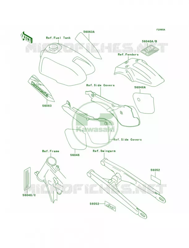LabelsKX60-B16 Kawasaki MOTOS 60 2002 KX60  KX60-B18