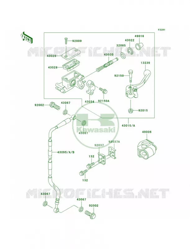 Front Master Cylinder Kawasaki MOTOS 65 2002 KX65  KX65-A3