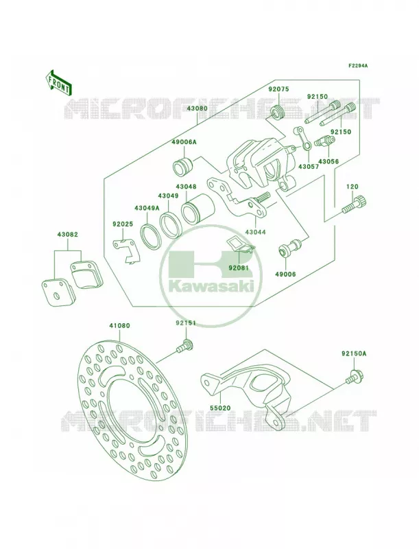 Rear BrakeKX65-A5 Kawasaki MOTOS 65 2002 KX65  KX65-A3