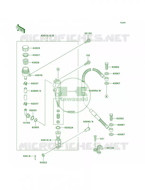 Rear Master Cylinder Kawasaki MOTOS 65 2002 KX65  KX65-A3