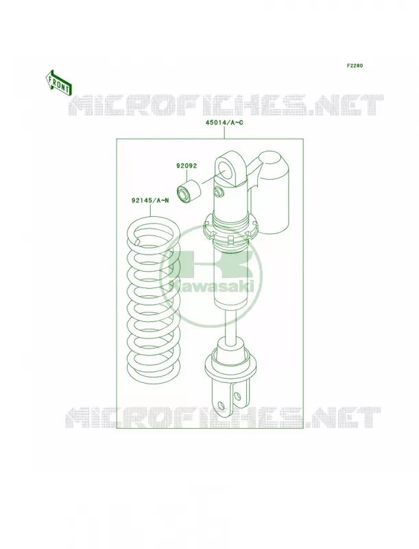 Shock Absorbers Kawasaki MOTOS 65 2002 KX65  KX65-A3