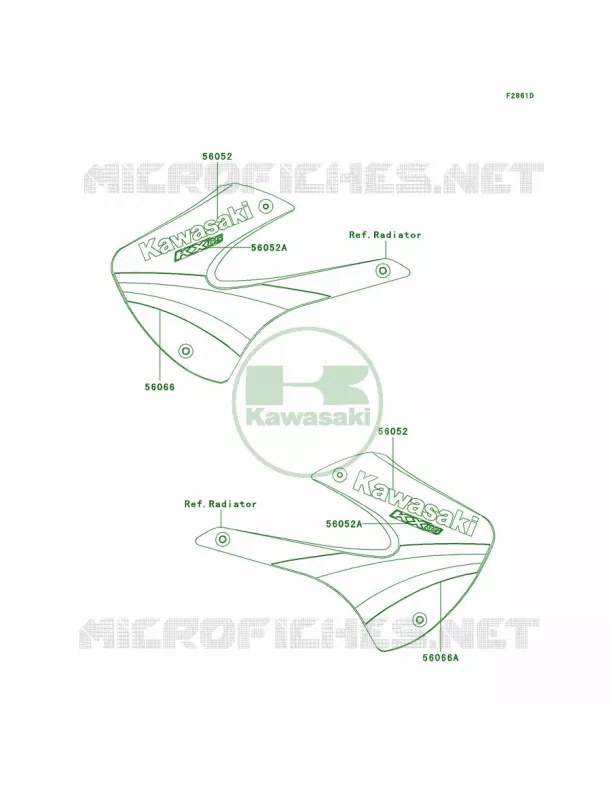 DecalsA5 Kawasaki MOTOS 85 2002 KX85  KX85-A2