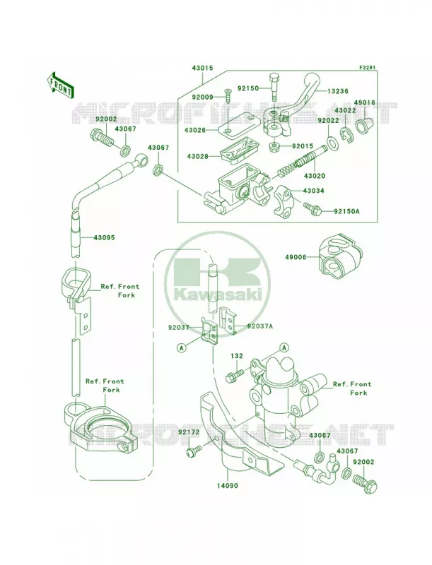 Front Master Cylinder Kawasaki MOTOS 85 2002 KX85  KX85-A2