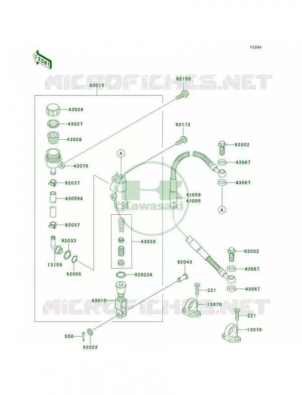 Rear Master Cylinder Kawasaki MOTOS 85 2002 KX85  KX85-A2