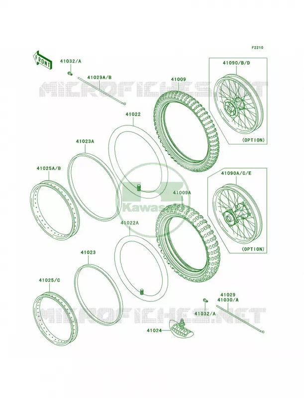 WheelsTires Kawasaki MOTOS 85 2002 KX85  KX85-A2