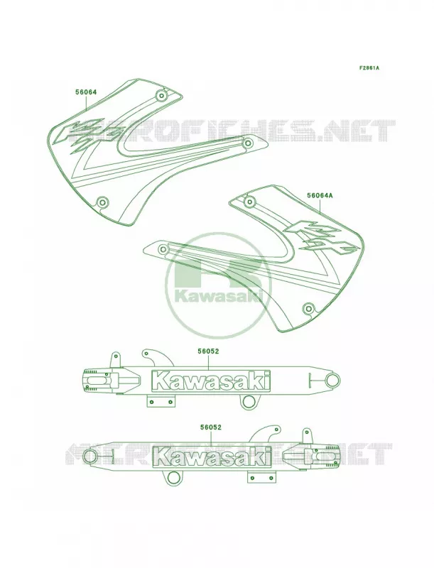 DecalsD2 Kawasaki MOTOS 100 2001 KX100  KX100-D1