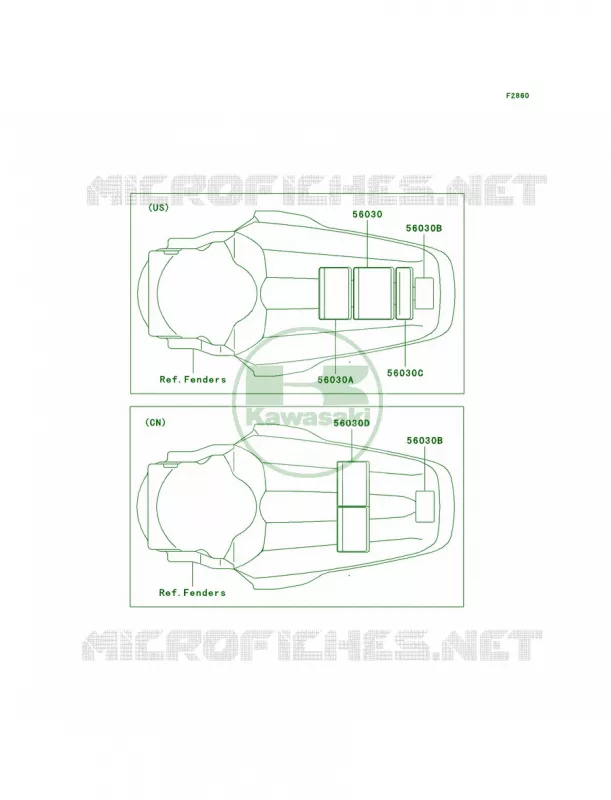 Labels Kawasaki MOTOS 100 2001 KX100  KX100-D1