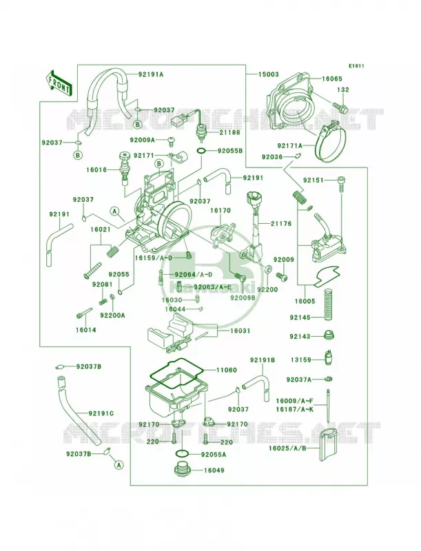 Carburetor Kawasaki MOTOS 250 2001 KX250  KX250-L3