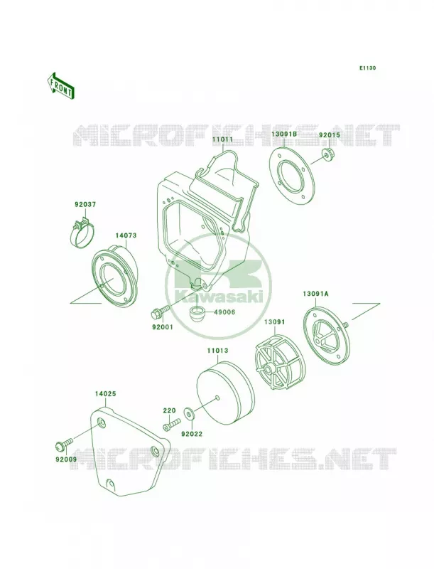 Air Cleaner Kawasaki MOTOS 60 2001 KX60  KX60-B17