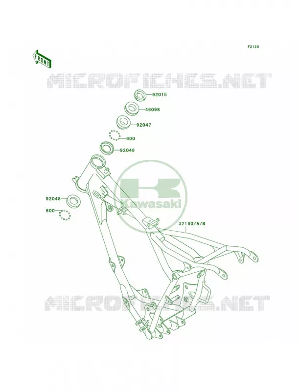 Frame Kawasaki MOTOS 60 2001 KX60  KX60-B17