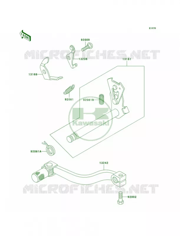 Gear Change Mechanism Kawasaki MOTOS 60 2001 KX60  KX60-B17
