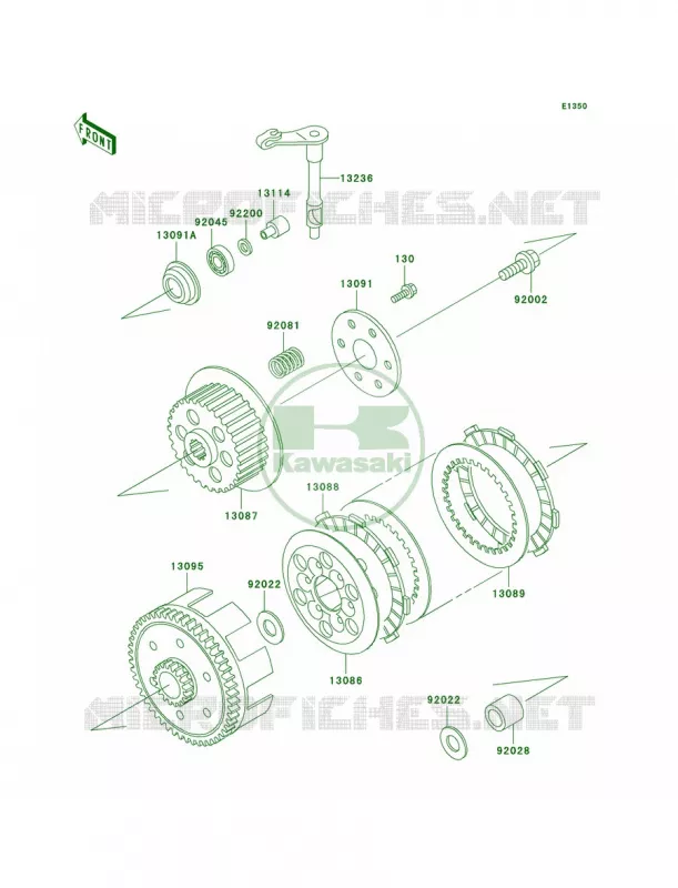 Clutch Kawasaki MOTOS 65 2001 KX65  KX65-A2