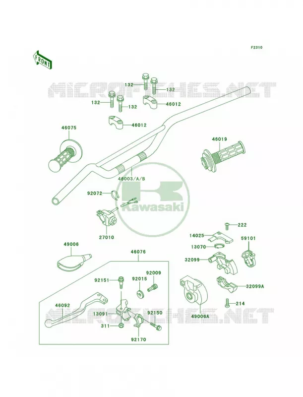 Handlebar Kawasaki MOTOS 65 2001 KX65  KX65-A2