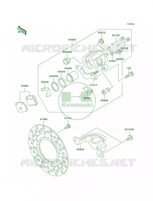 Rear BrakeKX65-A5 Kawasaki MOTOS 65 2001 KX65  KX65-A2