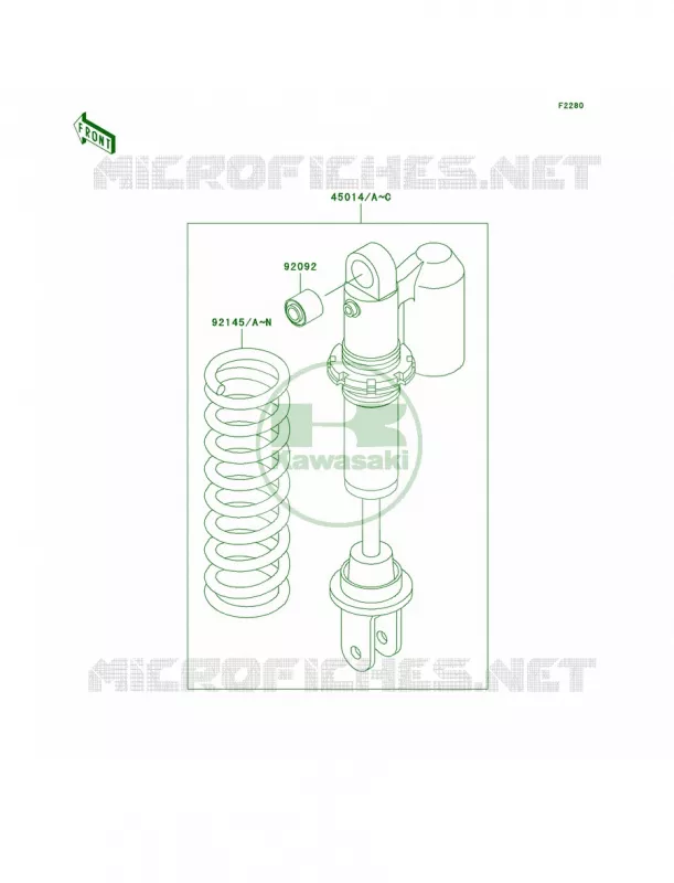 Shock Absorbers Kawasaki MOTOS 65 2001 KX65  KX65-A2