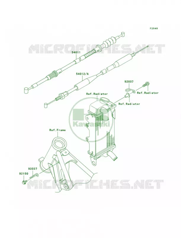 Cables Kawasaki MOTOS 85 2001 KX85  KX85-A1