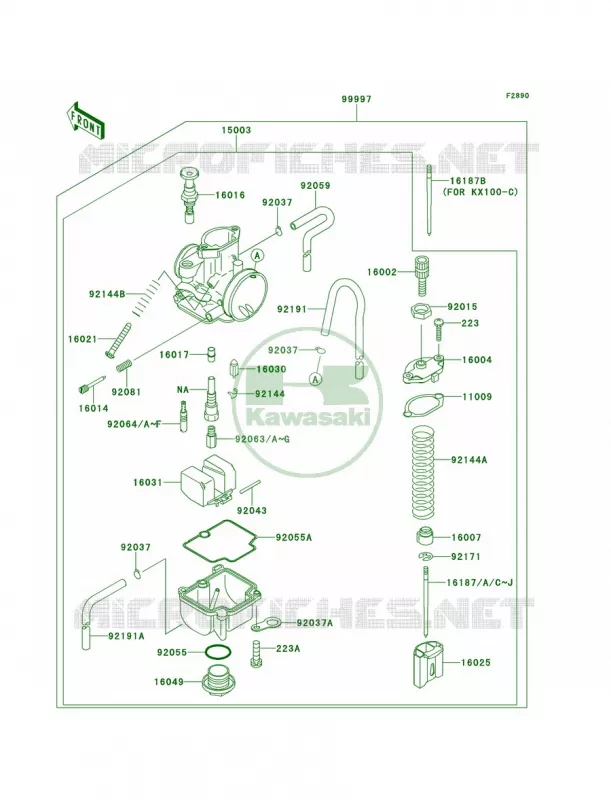 Optional PartsCarburetor Kawasaki MOTOS 100 2000 KX100  KX100-C3