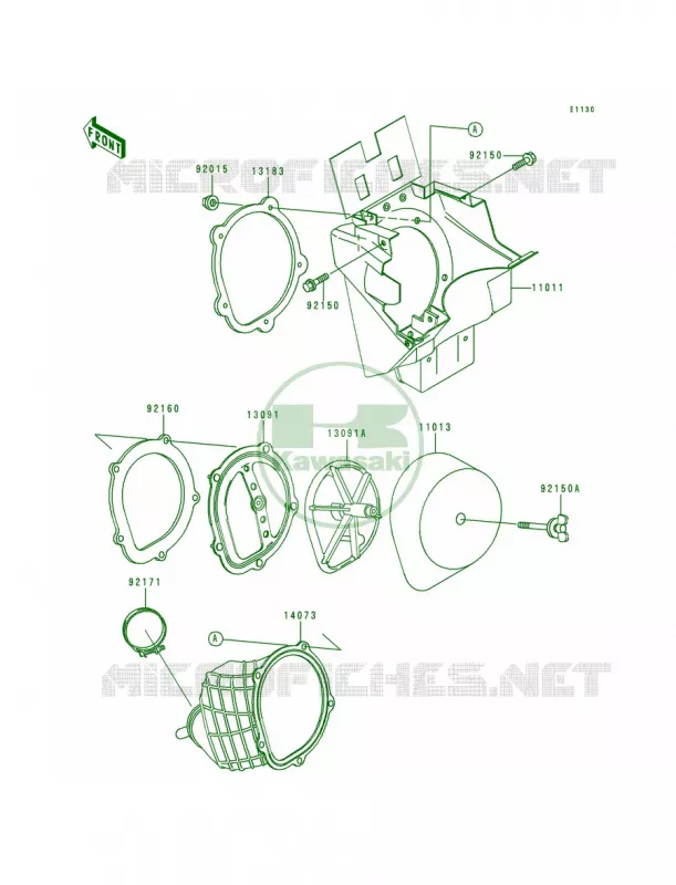 Air Cleaner Kawasaki MOTOS 250 2000 KX250  KX250-L2