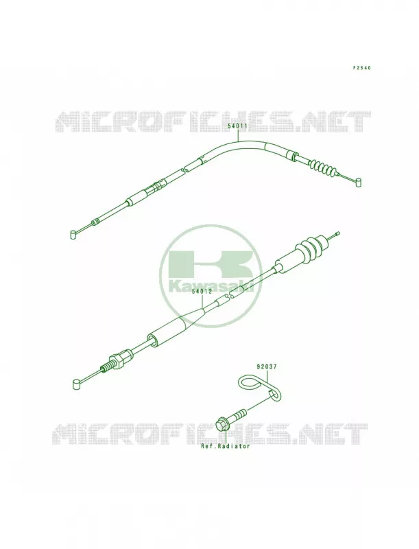 Cables Kawasaki MOTOS 250 2000 KX250  KX250-L2