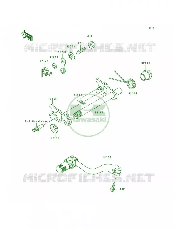 Gear Change Mechanism Kawasaki MOTOS 250 2000 KX250  KX250-L2