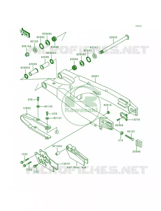 Swingarm Kawasaki MOTOS 250 2000 KX250  KX250-L2