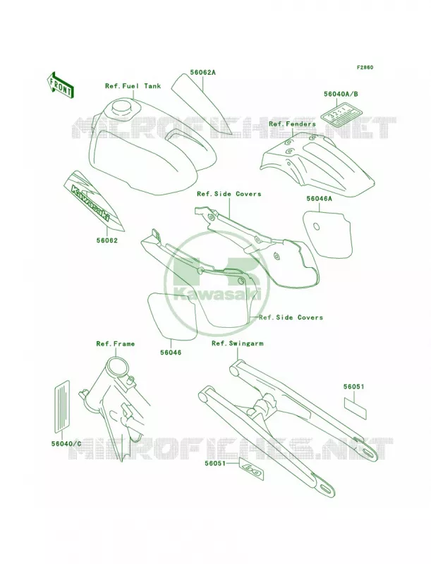 LabelsKX60-B15 Kawasaki MOTOS 60 2000 KX60  KX60-B16