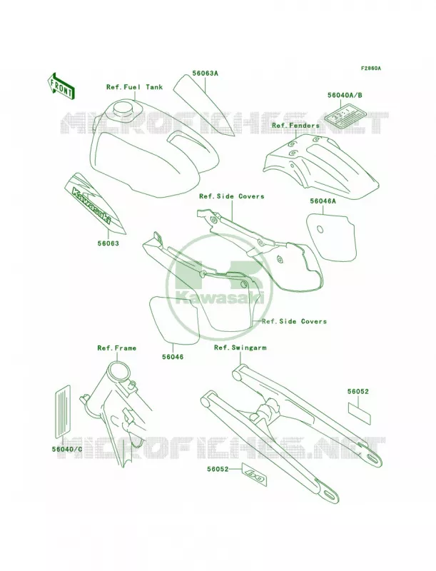 LabelsKX60-B16 Kawasaki MOTOS 60 2000 KX60  KX60-B16
