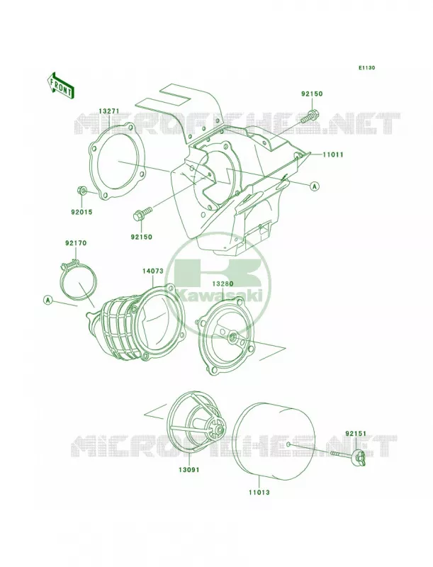 Air Cleaner Kawasaki MOTOS 65 2000 KX65  KX65-A1