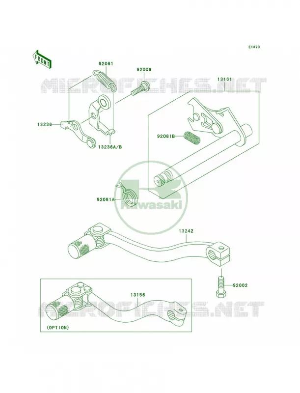 Gear Change Mechanism Kawasaki MOTOS 65 2000 KX65  KX65-A1