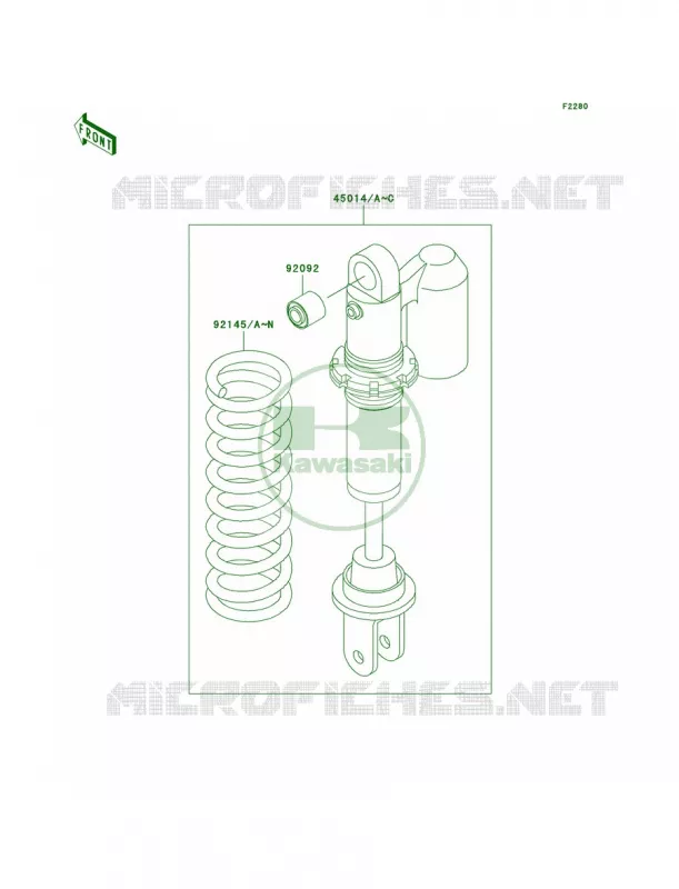 Shock Absorbers Kawasaki MOTOS 65 2000 KX65  KX65-A1