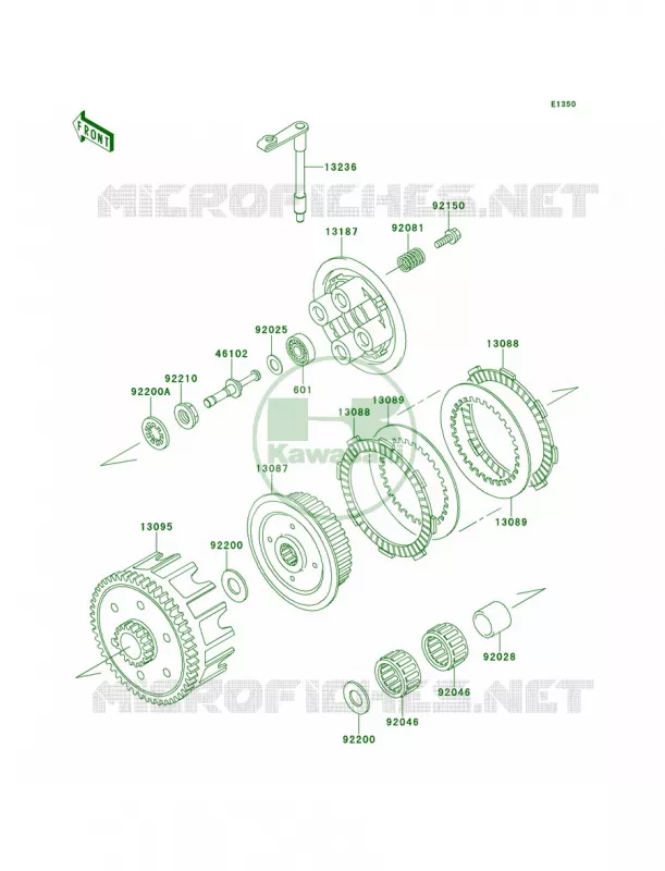 Clutch Kawasaki MOTOS 80 2000 KX80  KX80-W3