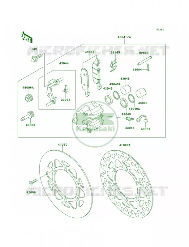 Front Brake Kawasaki MOTOS 80 2000 KX80  KX80-W3